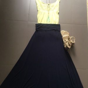 LulaRoe Navy Maxi Skirt